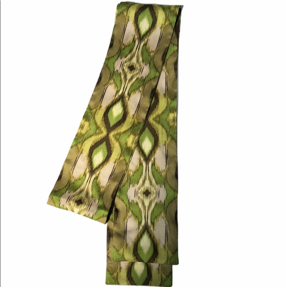 Long Green Ikat Scarf - Picture 6 of 8